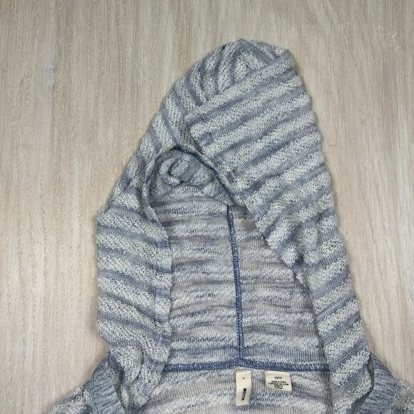 Anthropologie Moth Striped Hooded Button Front Cardigan Sweater XS Cozy Preppy - Picture 3 of 14